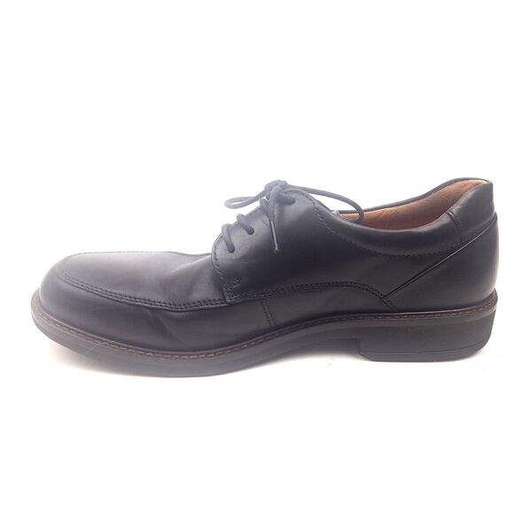 ECCO Holton Oxford Black Dress Lace Shoes Leather Apron Toe Men\'s US 7-7.5 EU 41 main image 4